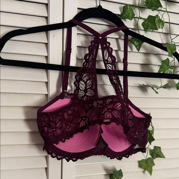 PINK Lacey Burgundy Bra - Picture 3 of 5